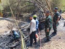 Detik-Detik Mencekam di Lojikobong: Kobaran Api Lalap 2.000 Meter Rumpun Bambu, TNI dan Warga Berjibaku Tahan Amukan Jago Merah