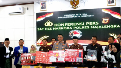 Dua Pekan Dikejar, 5 Pengedar Sabu dan Ribuan Obat Keras Dibekuk Polres Majalengka